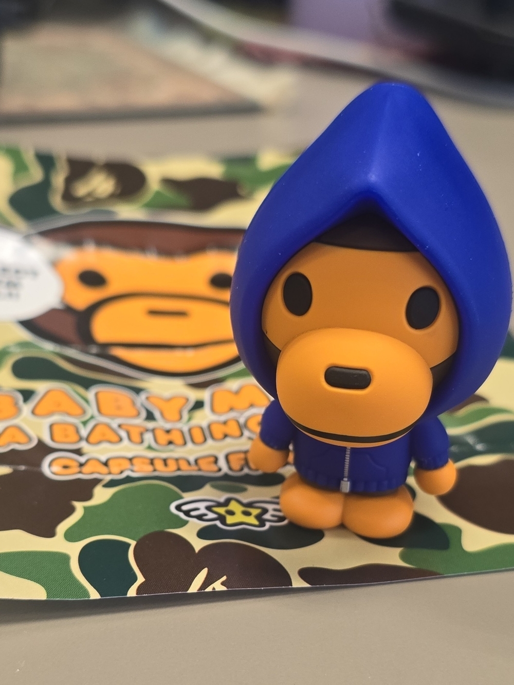 SECRET-New and confirmed A Bathing Ape Baby Milo Capsule Figure Mini Blue hoodie